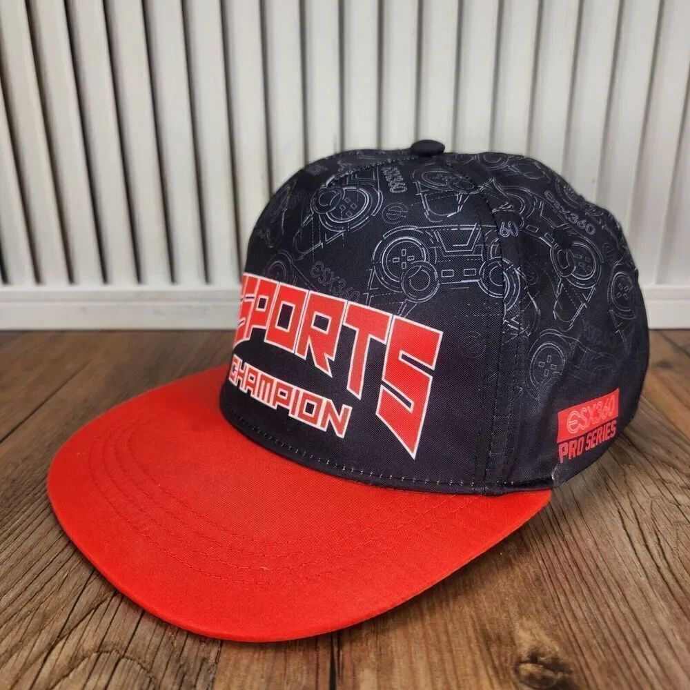 ESports Champion ESX360 Pro Series Hat Cap Snapback Black Red Gaming Games Sport